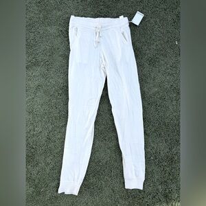 ✨ Splendid Cream Cotton Blend Jogger Pants Lounge Sweatpants